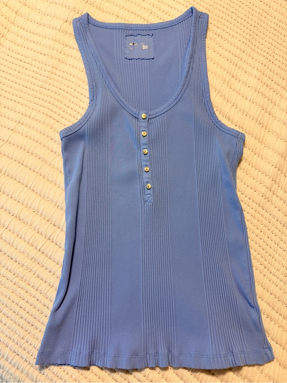 aerie Periwinkle Ribbed Tank Top
